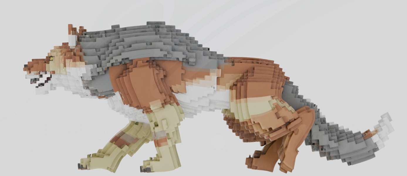 Thumbnail for Voxel Style Animals Walking Animations for Game Development Client Project | Nutss Animation Studios